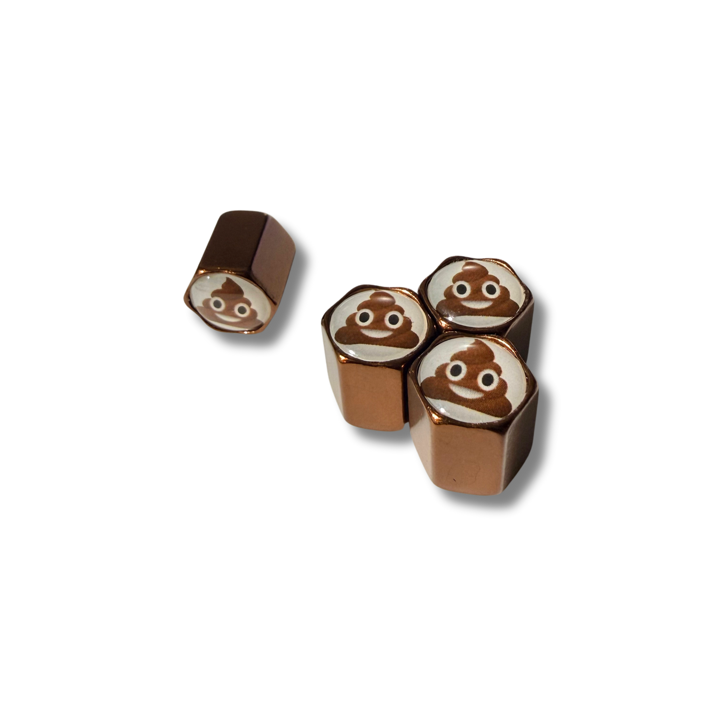 Poo Emoji Valve Caps