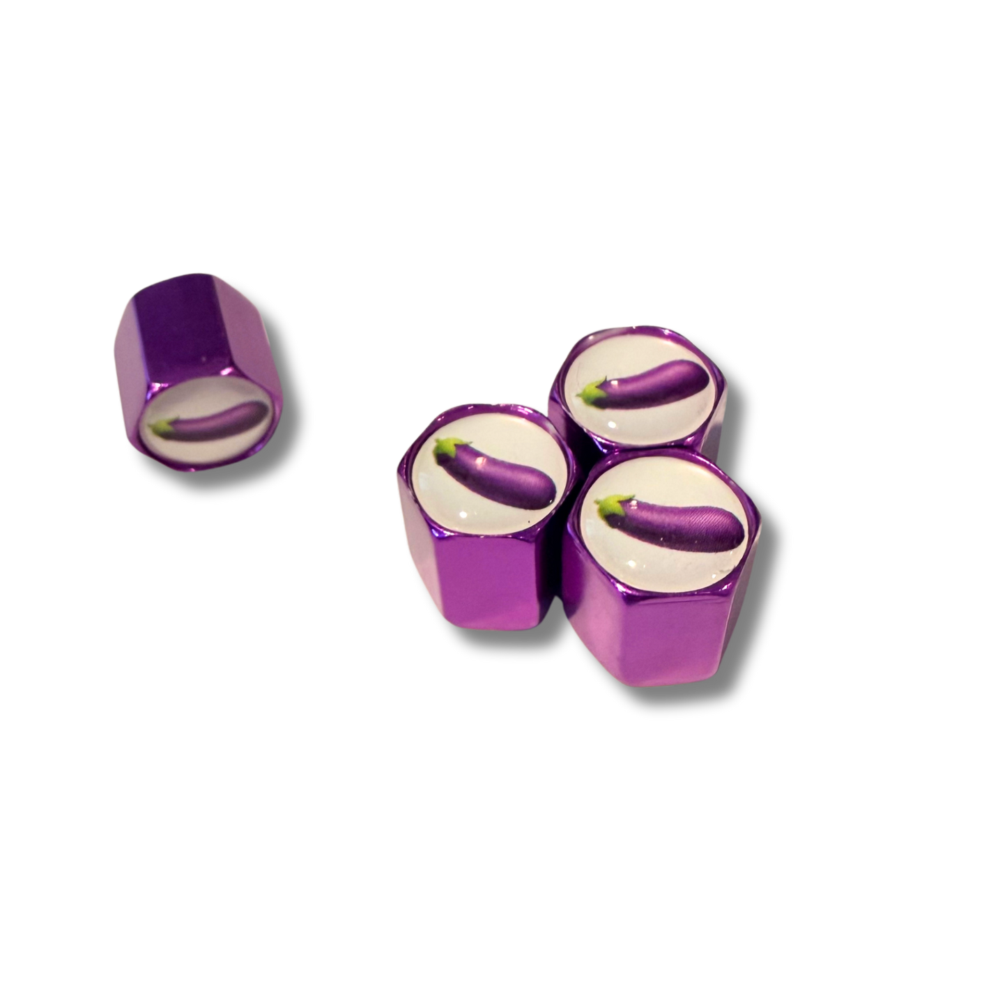 Egg Plant Emoji Valve Caps