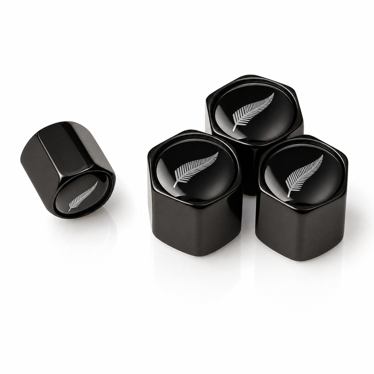 Silver Fern billet valve caps - premium