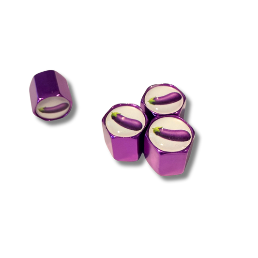 Egg Plant Emoji Valve Caps