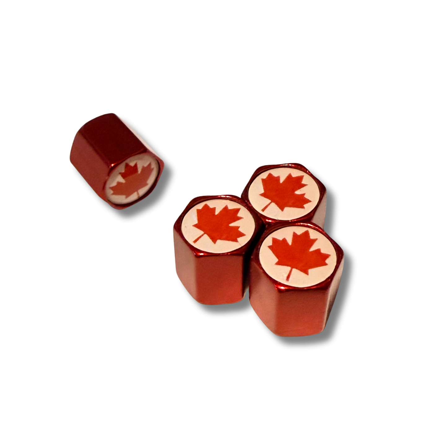 Canada Maple Leaf Valve Caps