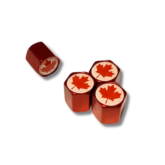 Canada Maple Leaf Valve Caps