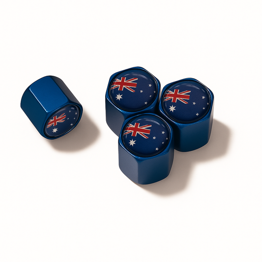 Aussie Flag Valve Caps