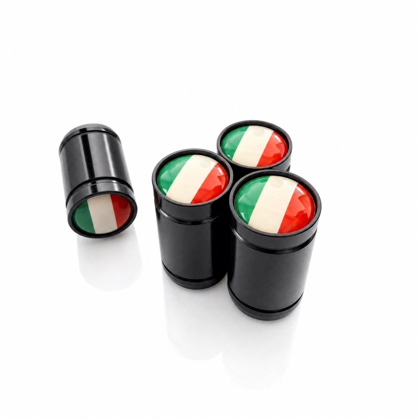 Italian Flag Valve Caps - Premium