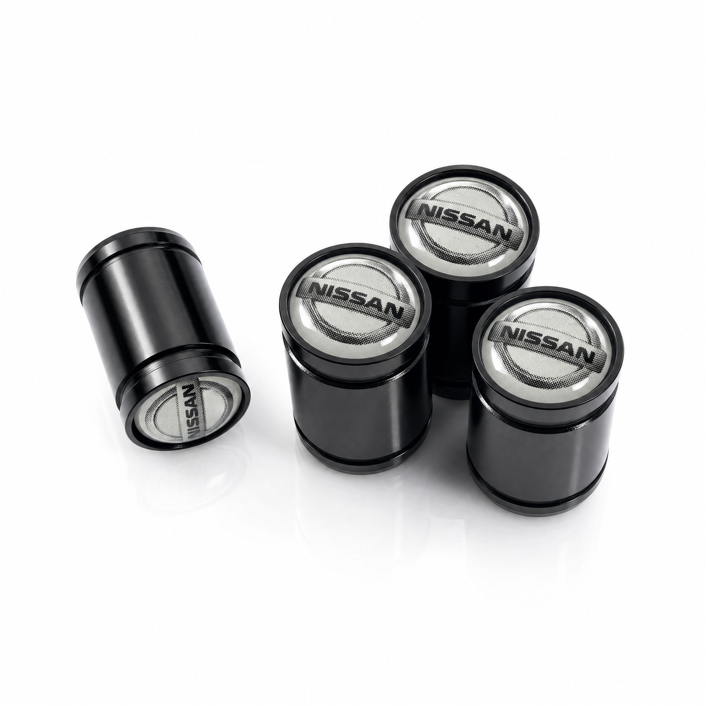 Nissan billet valve stem caps in black