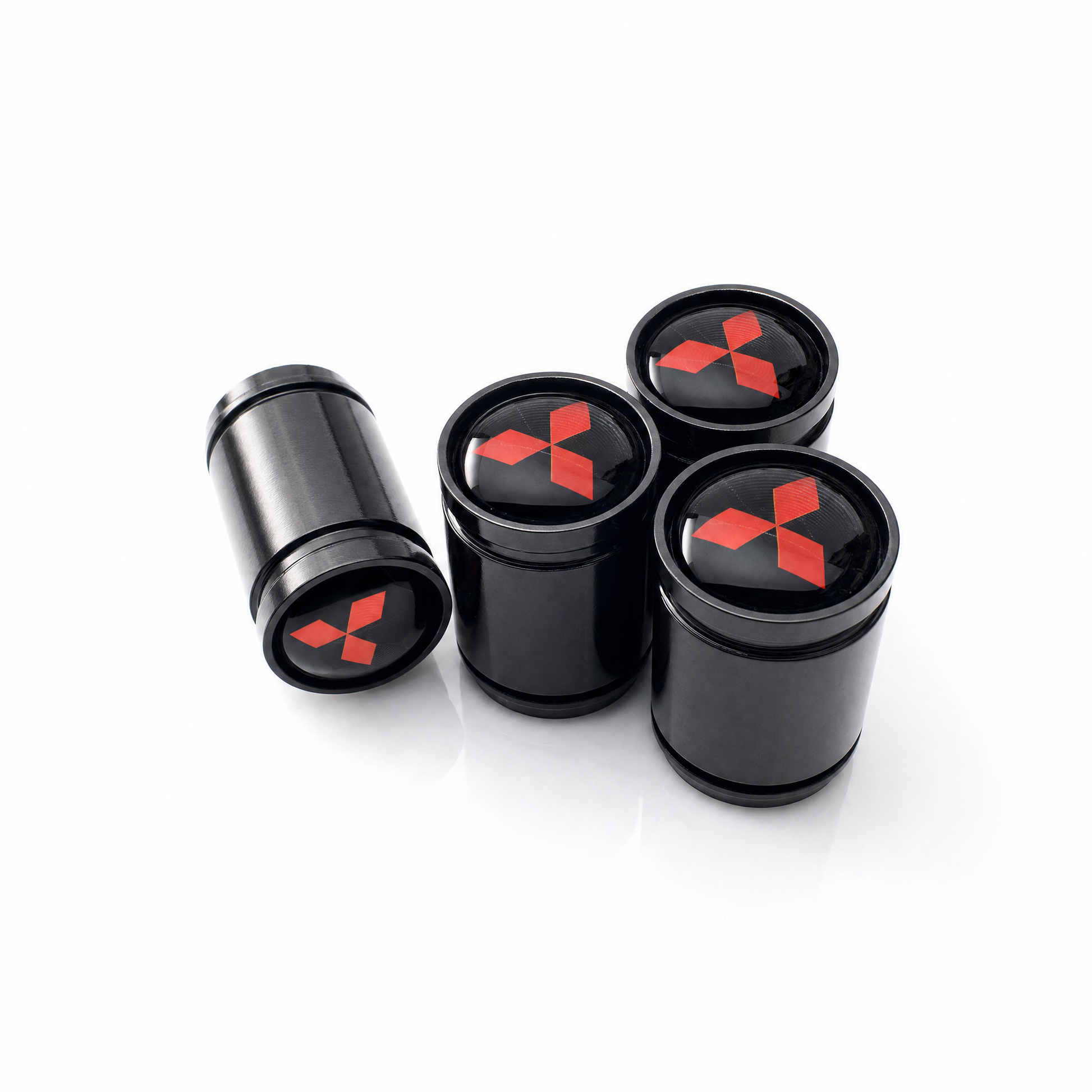 Mitsubishi billet valve stem caps in black