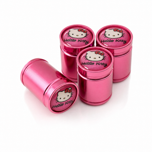 Hello Kitty Pink billet valve caps - premium