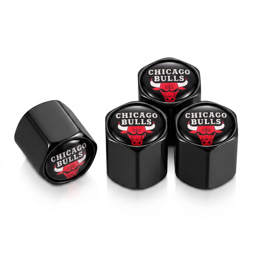 Chicago Bulls billet valve caps - premium product image