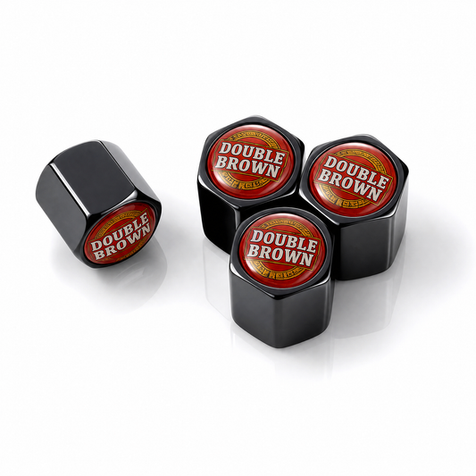Double Brown billet valve caps - premium product image