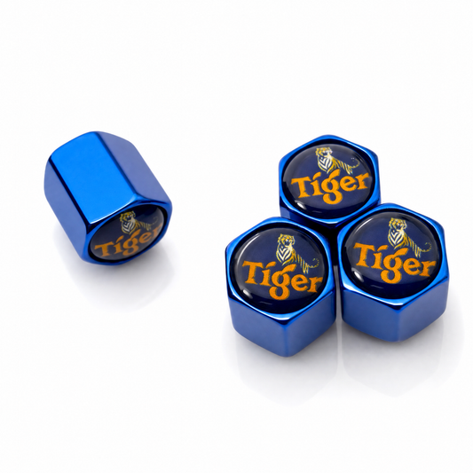 Tiger Beer billet valve caps - premium product image