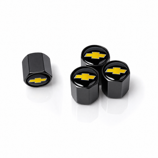 Chevy billet valve caps silver - premium