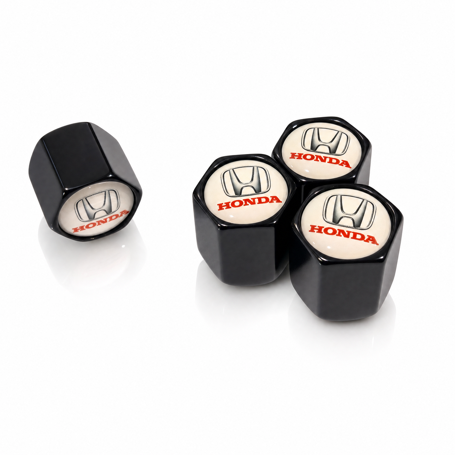 Honda billet valve caps black - premium