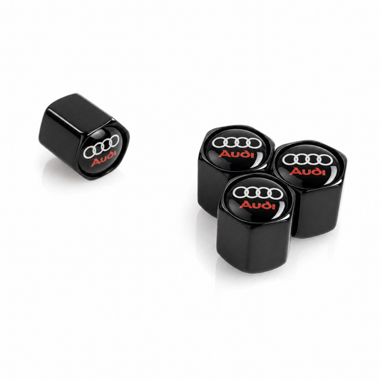 Audi billet valve caps black - premium