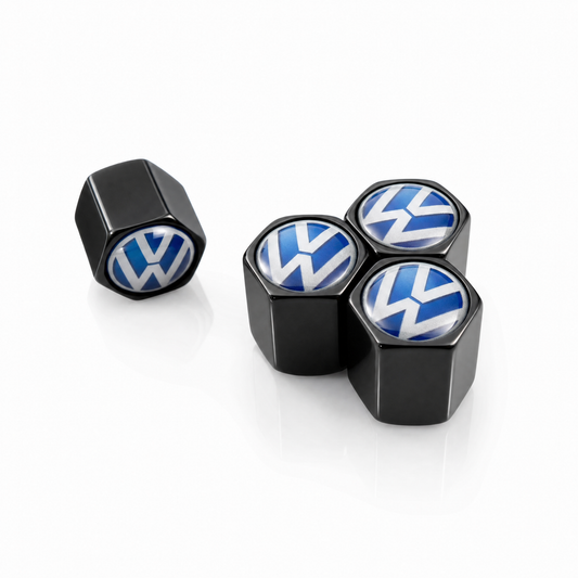 VW billet valve caps gun metal - premium