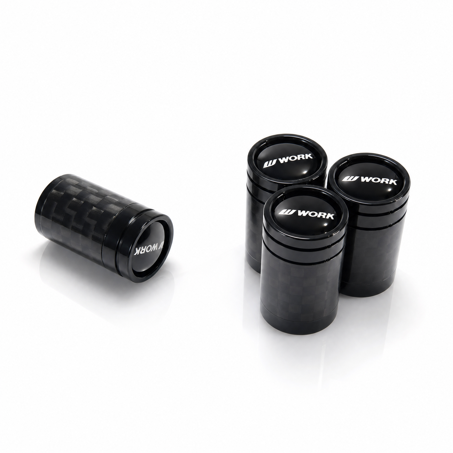 Work Premium Carbon Fibre billet valve caps - premium
