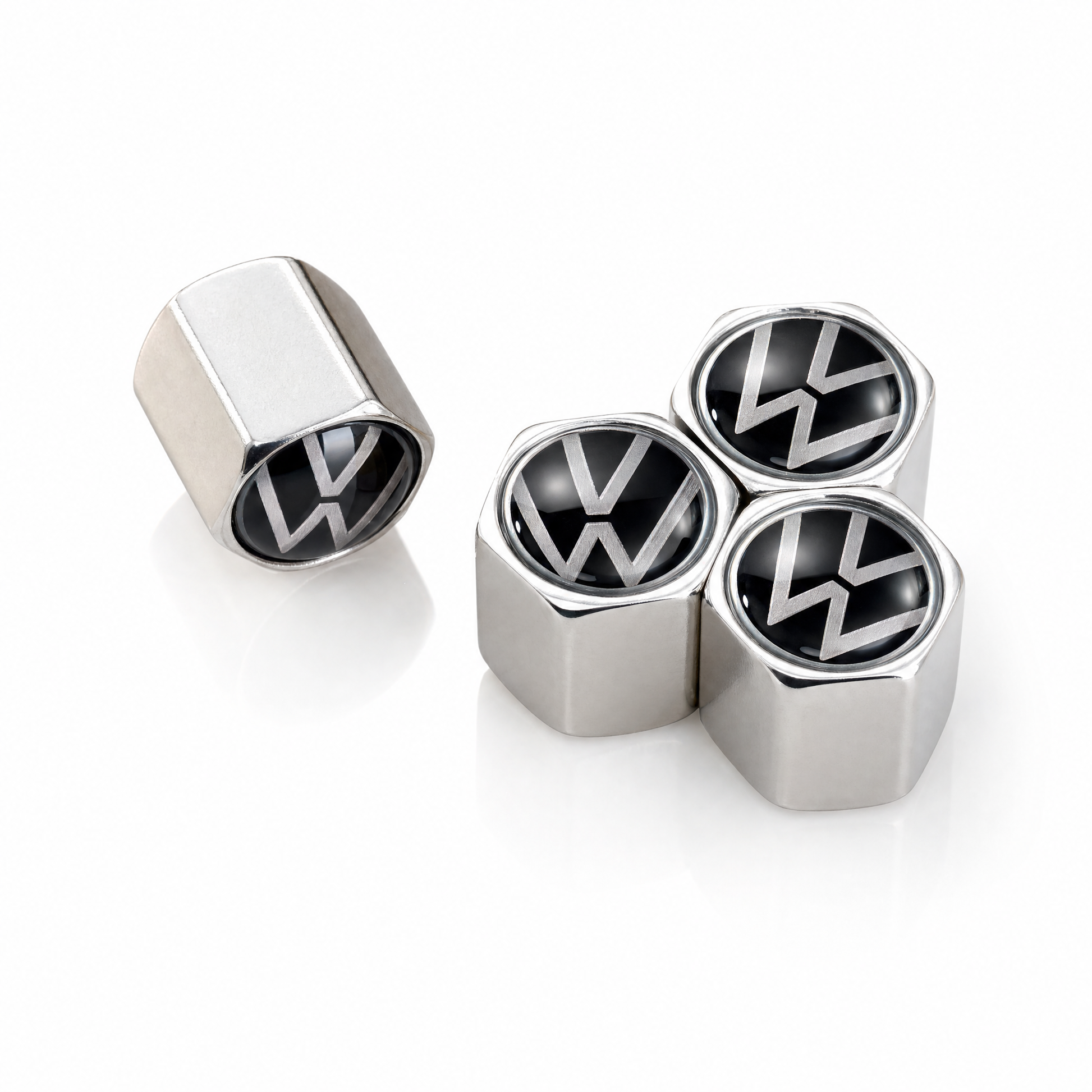 VW Chrome billet valve caps - premium