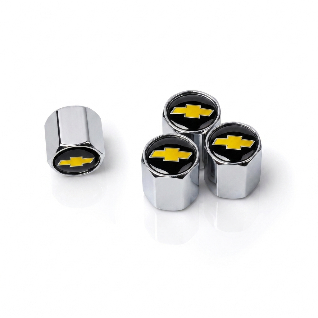 Chevy billet valve caps chrome - premium